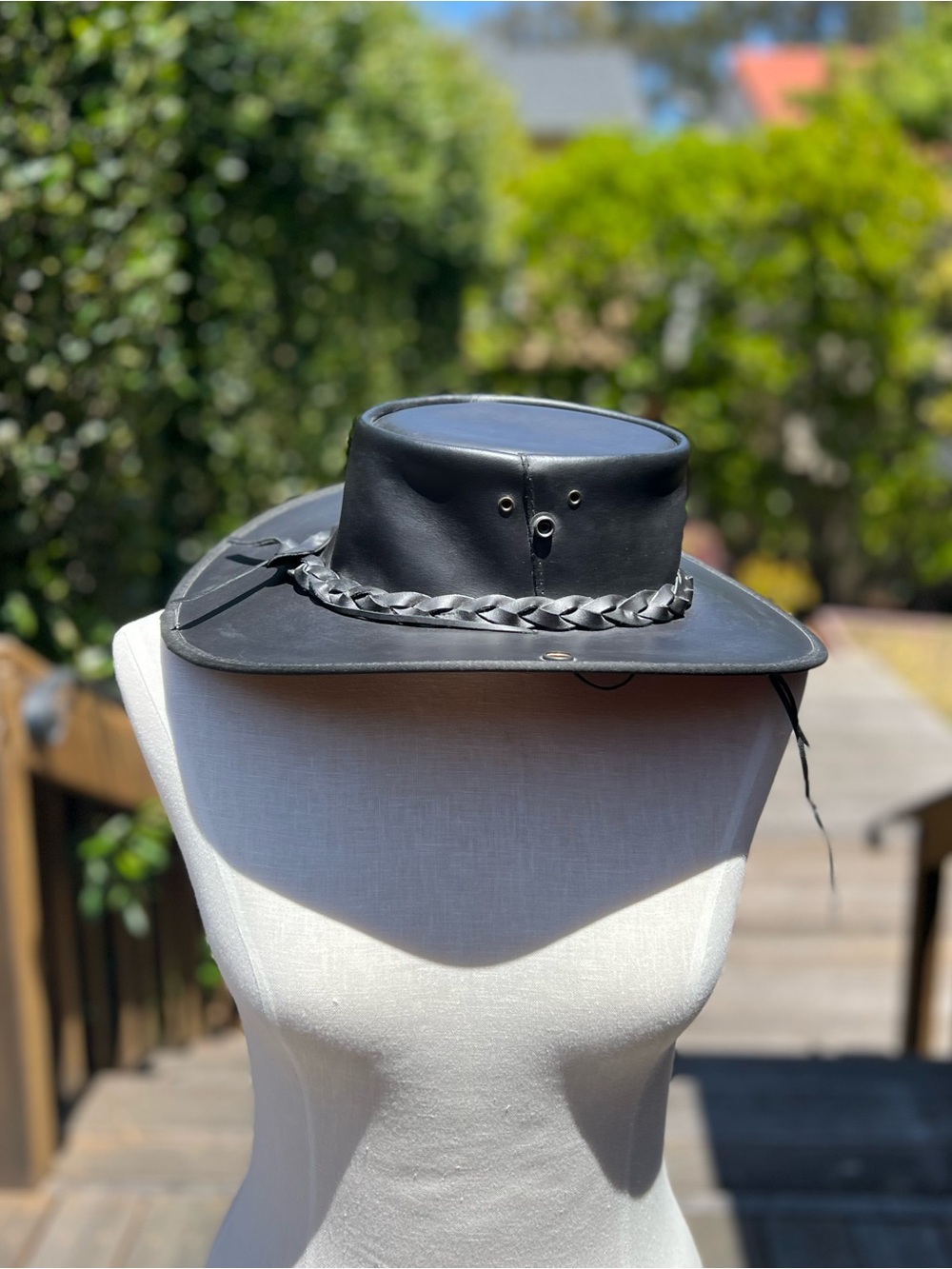 Hand Crafted Coastline Hat Co. Black Outback Hat - Picture 8 of 11